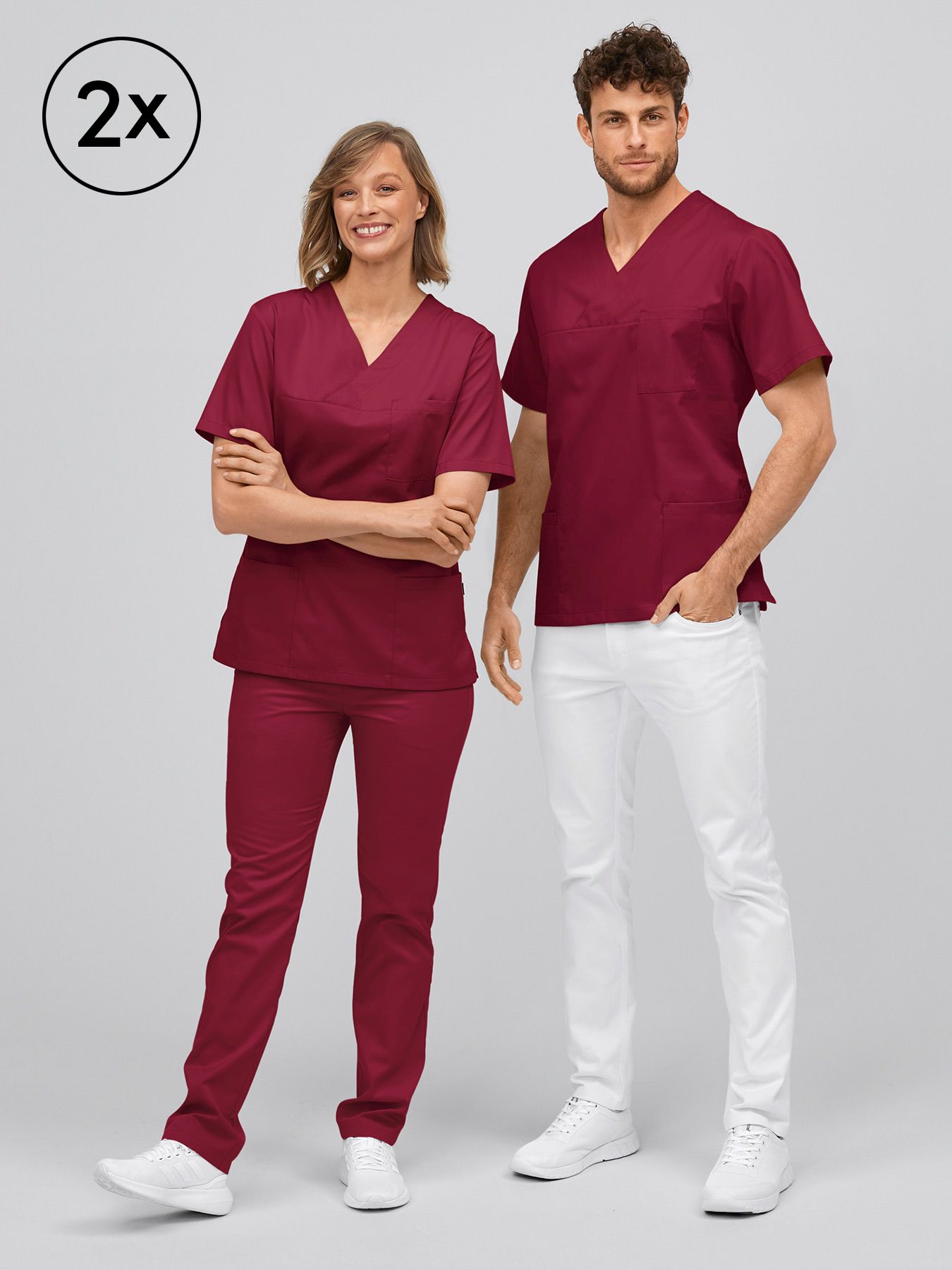 Tunique mixte de bloc opératoire PISA – lot de 2