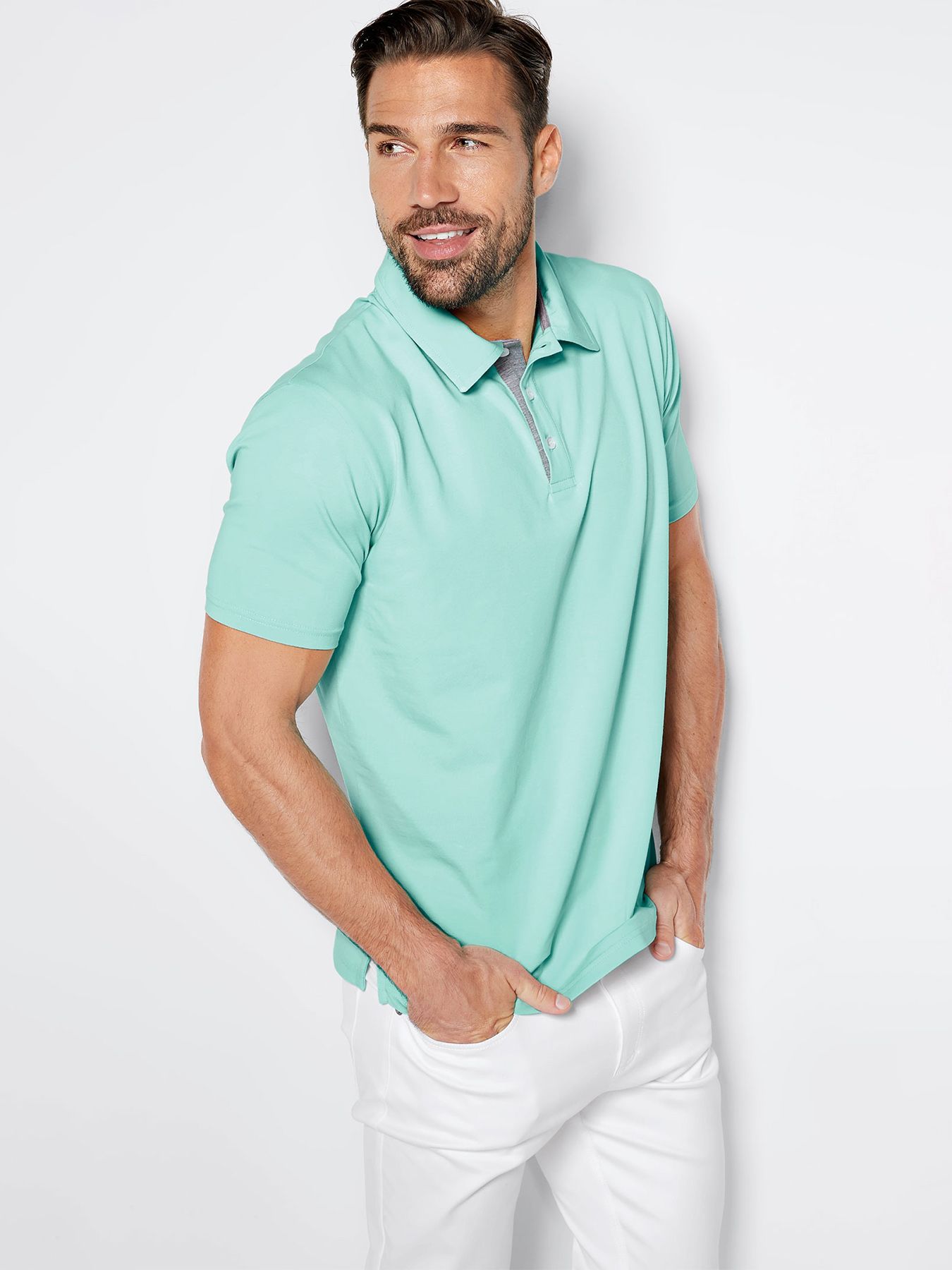 Chemise homme avec col en single jersey 