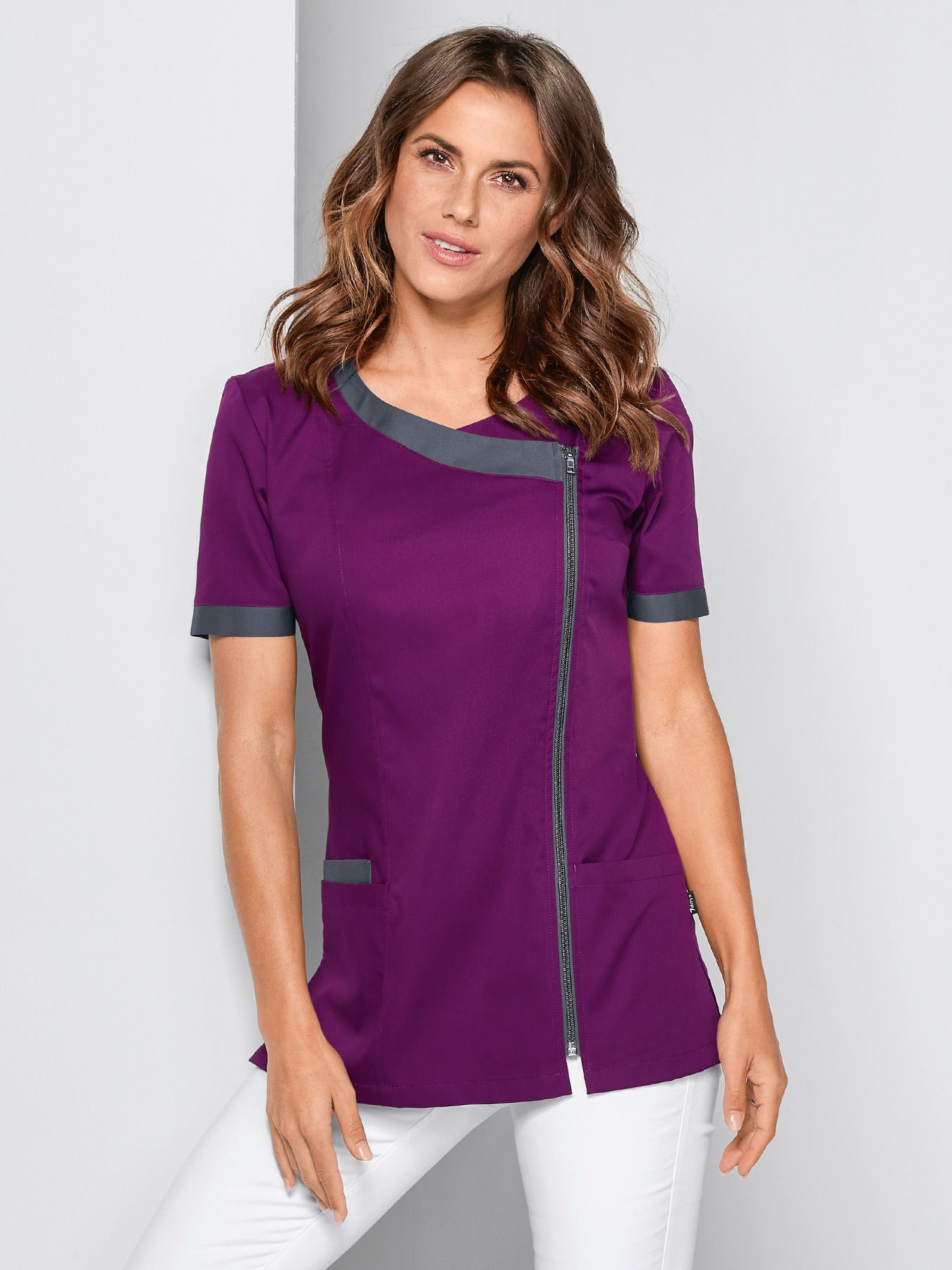 Blouse médicale avec fermeture éclair