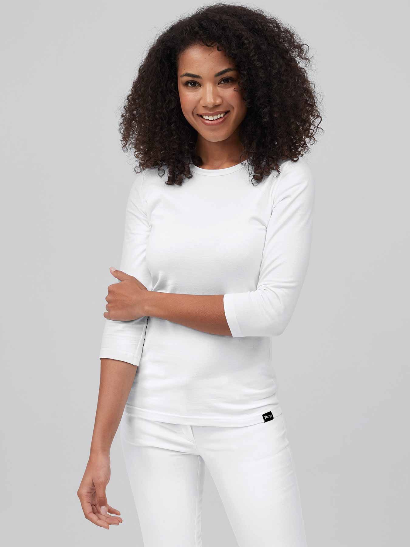 Shirt femme à manches ¾ RIGA, lavage à 60°