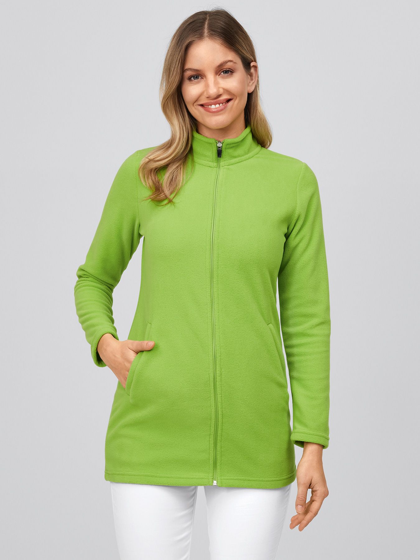 Veste polaire femme KIRUNA – coupe longue, lavage à 60°