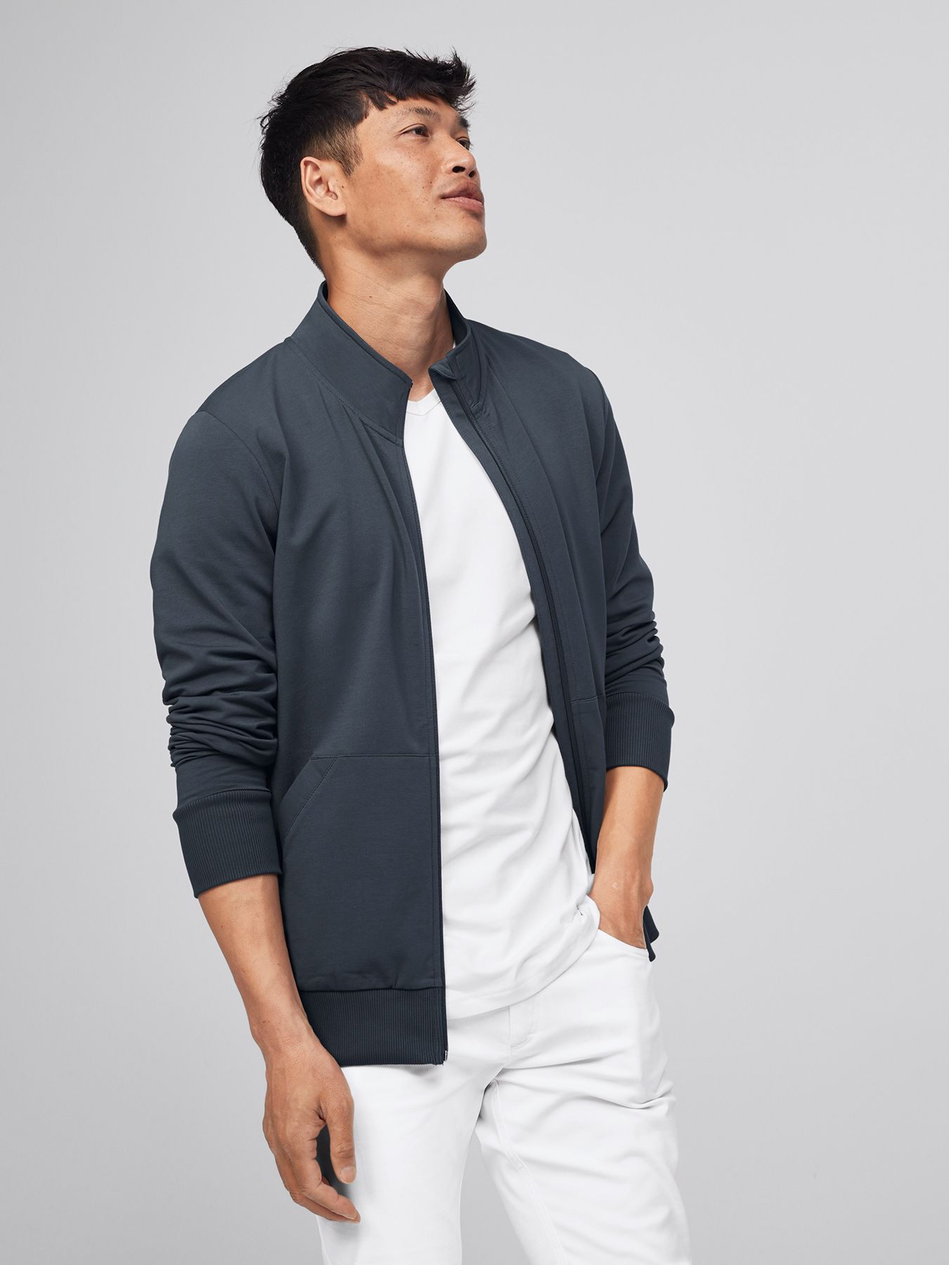 BLACK WELLIS LONGUE - Sweat zippé - bleu marine