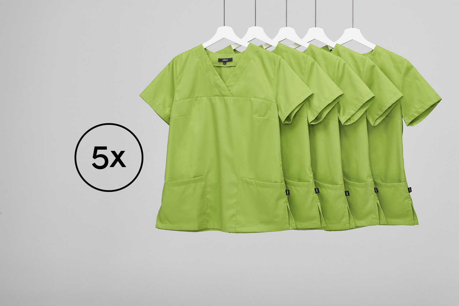 Cinq fois le même cache-cœur de 7days en multipack